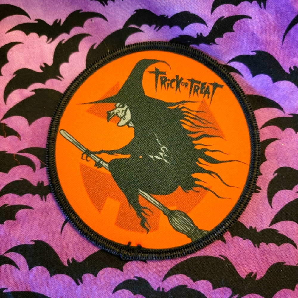NWOT Toxic Toons Witch Trick Or Treat Halloween Iron On Patch